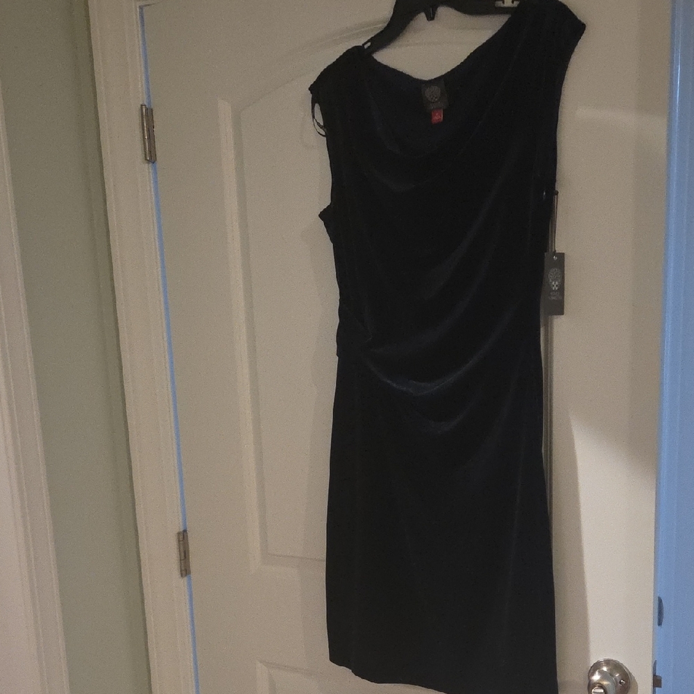 Vince Camuto Navy Velvet Dress